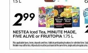 Safeway Nestea Iced Tea, Minute Made, Five Alive offer