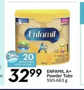 Safeway Enfamil A+ Powder Tubs offer
