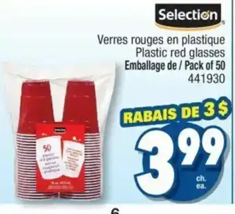Jean Coutu Verres rouges en plastique plastic red glasses offer