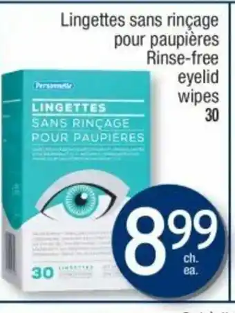 Jean Coutu Lingettes sans rinçage pour paupières offer