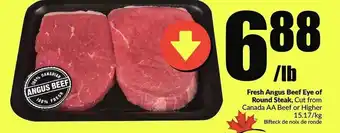 FreshCo Fresh angus beef eye of round steak offer