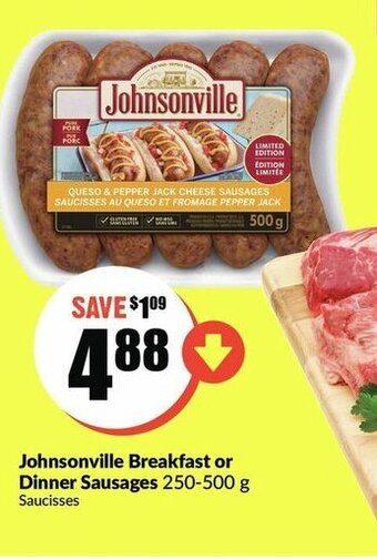 FreshCo Johnsonville breakfast or dinner sausages offer