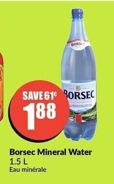 FreshCo Borsec mineral water offer