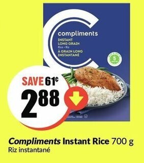 FreshCo Compliments instant rice offer