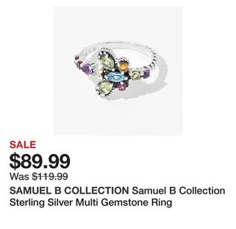 TSC Stores Samuel b collection sterling silver multi gemstone ring offer
