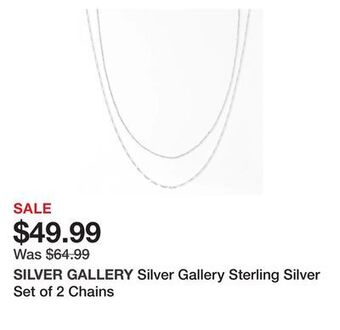 TSC Stores Silver gallery sterling silver set of 2 chains offer