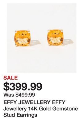 TSC Stores Effy jewellery 14k gold gemstone stud earrings offer