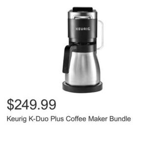 Costco Keurig k-duo plus coffee maker bundle offer