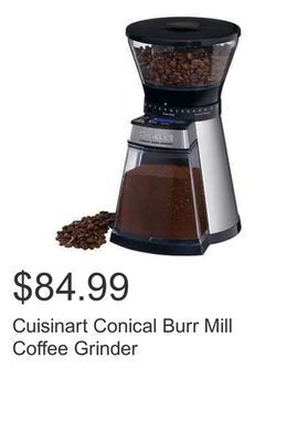 Costco Cuisinart conical burr mill coffee grinder offer