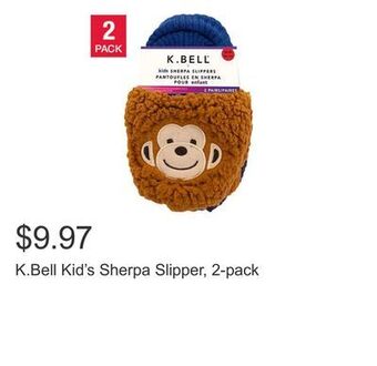 Costco K.bell kid's sherpa slipper, 2-pack offer