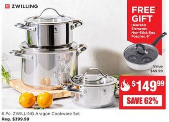 Kitchen Stuff Plus 6 pc. zwilling aragon cookware set offer