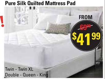 Oxford Mills Pure silk quilted mattress pad offer