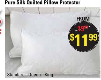 Oxford Mills Pure silk quilted pillow protector offer