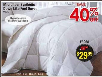 Oxford Mills Microfiber synthetic down like feel duvet offer