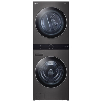 Best Buy Lg washtower 5.2 cu. ft. high efficiency steam washer & dryer laundry centre (wkex200hba) - black steel offer