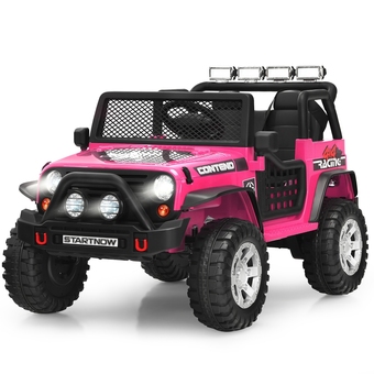 Best Buy Costway 12v kids ride on truck remote control electric car w/lights&music offer