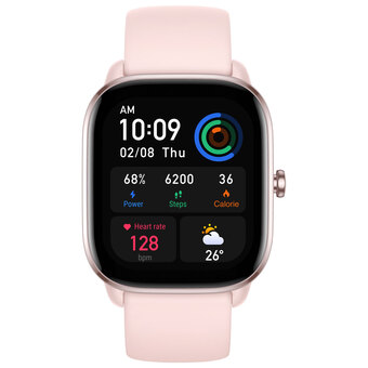 Best Buy Amazfit gts 4 mini smartwatch with heart rate monitor - pink offer