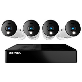 Best Buy Night owl wired 12-ch 1tb dvr security system with 4 bullet 1080p full hd cameras - black/white offer