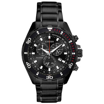 Best Buy Citizen sport casual 44mm men's solar powered chronograph sport watch - black offer
