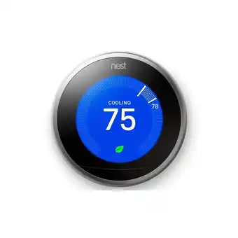 Best Buy Nest learning thermostat - 3rd generation - stainless steel offer