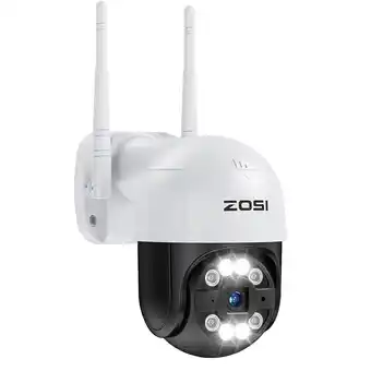 Best Buy Zosi c289 3mp semi-wireless wifi ptz home security ip camera, pan/tilt outdoor/indoor surveillance camera with 2-way audio, c offer