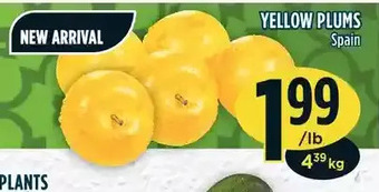 Marché Adonis Yellow plums offer