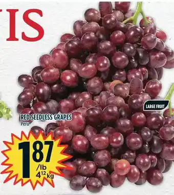Marché Adonis Red seedless grapes offer