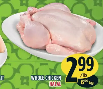 Marché Adonis Whole chicken halal offer