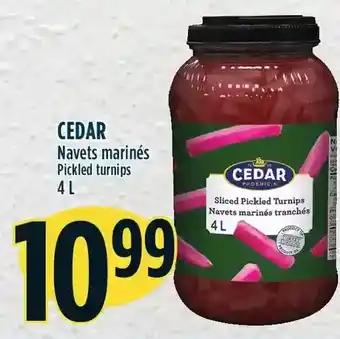 Marché Adonis Cedar navets marinés pickled turnips offer