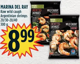 Marché Adonis Marina del ray raw wild caught argentinian shrimps offer