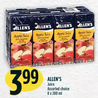 Marché Adonis Allen's juice offer