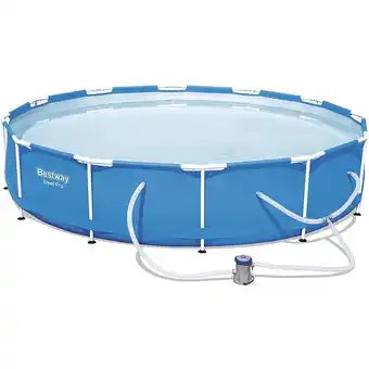 Best Buy Bestway steel pro 10'ft x 30inch frame pool set above ground durable performance corrosion&puncture resistant construction in offer