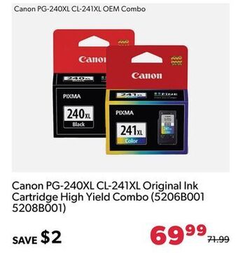 Shopper+ Canon pg-240xl cl-241xl original ink cartridge high yield combo (5206b001 5208b001) offer