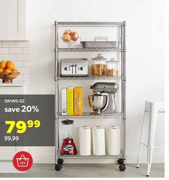 Shopper+ Shelving unit storage organizer heavy duty adjustable shelf kitchen large 5-tier 1pc - sortwise offer