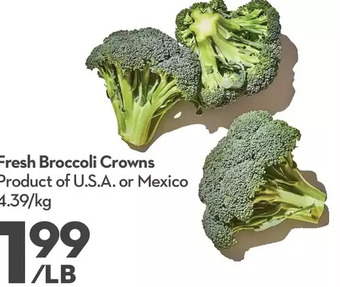 Longo's Fresh broccoli crowns offer