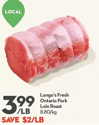 Longo's Longo's fresh ontario pork loin roast offer