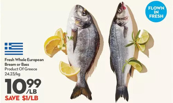 Longo's Fresh whole european bream or bass offer