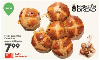 Longo's Fred's bread hot cross buns offer