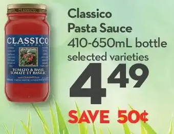Longo's Classico pasta sauce offer