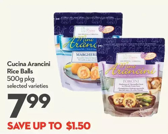 Longo's Cucina arancini rice balls offer