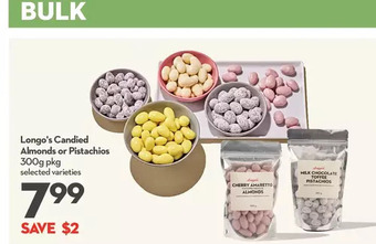 Longo's Longo's candied almonds or pistachios offer