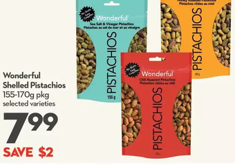 Longo's Wonderful shelled pistachios offer