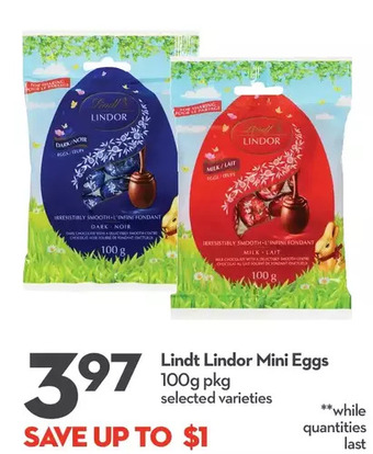 Longo's Lindt lindor mini eggs offer