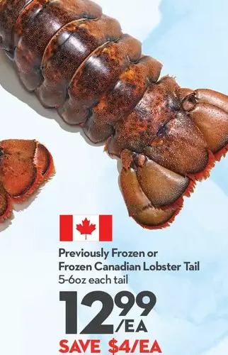 Longo's Previously frozen or frozen canadian lobster tail offer