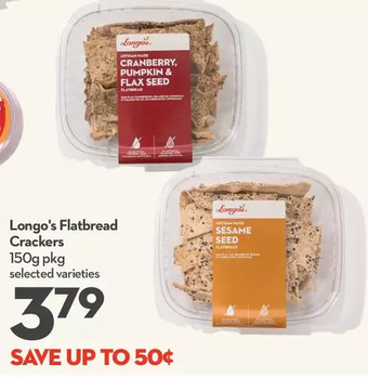 Longo's Longo's flatbread crackers offer