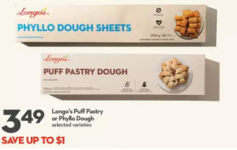 Longo's Longo's puff pastry or phyllo dough offer