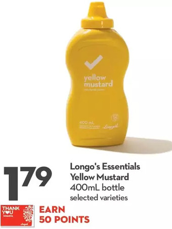 Longo's Longo's essentials yellow mustard offer