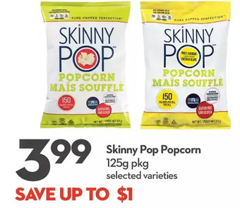 Longo's Skinny pop popcorn offer