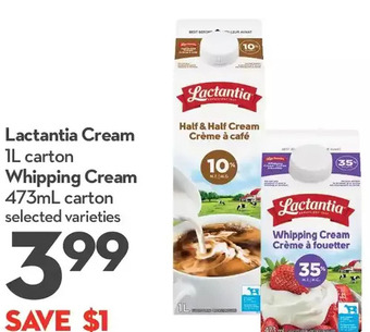 Longo's Lactantia cream | whipping cream offer