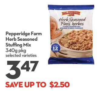 Longo's Pepperidge farm herb seasoned stuffing mix offer